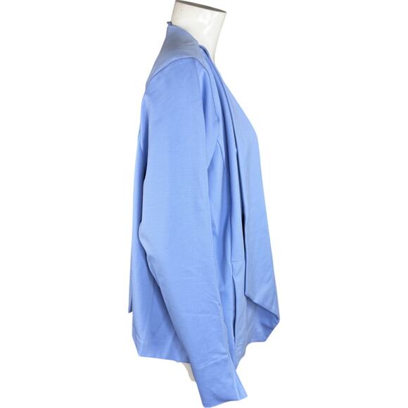 Isaac Mizrahi Live Elements Stretch Knit Jacket Bluebell Women 2X NWOT - Picture 9 of 13